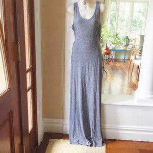 Nation Ltd heather gray maxi tank dress open back cutout M NTW